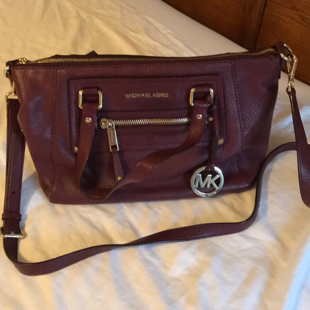 Michael Kors Leather Burgundy Purse